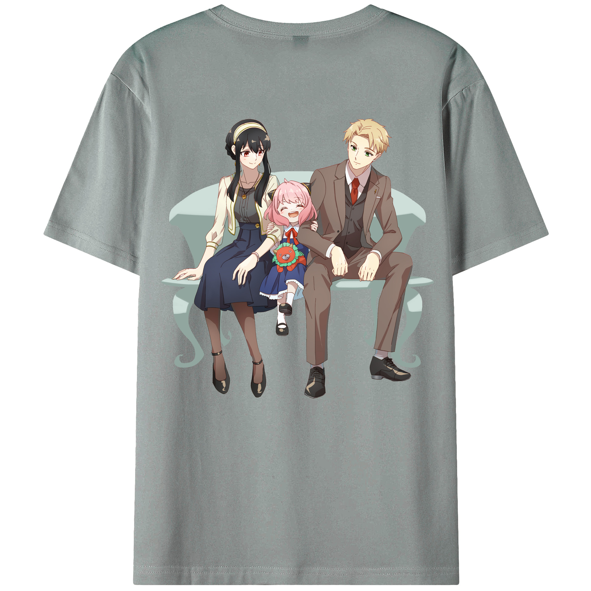 （画像用） SPY×FAMILY间谍家家酒 綿100％ メンズ半袖Tシャツ（バックプリント） 通気性